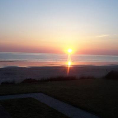 Coucher de soleil sur la plage de Kairon/Jullouville